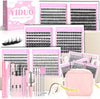 YIDUO 3 style Fairy lashes Clusters Kit with Bottom Clusters Lash Extensions 604Pcs 5-16mm - Image 1