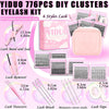 YIDUO 3 style Fairy lashes Clusters Kit with Bottom Clusters Lash Extensions 604Pcs 5-16mm - Image 2