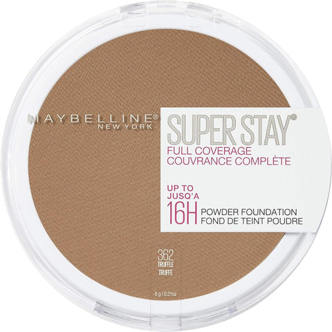 Maybelline Super Stay Full Coverage Powder Foundation Makeup, Up to 16 Hour Wear, Soft, Creamy Matte Foundation, Truffle, - Face Makeup - Beauty