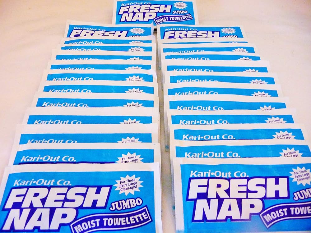 Moist Wet Wipe Wet Nap Towelette/Xtra Large 8 X 10 / Lemon Scent / 50 Count Pack