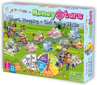 BeFree for MoneyStars – Kids Board Game Age 7+ | Fun Play Money Shopping Game with Bills & Coins and Store Deals | Make Smart Choices, Pay, Get Change & Win by Saving | Educational Strategy Game