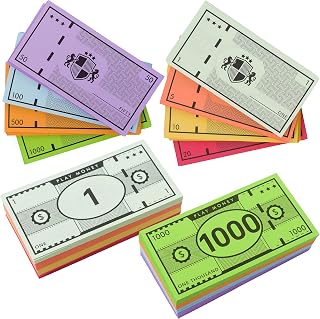 520-Piece Play Money for Board Games, 8 Denominations, Pretend Play Cashier