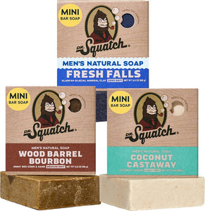 Dr. Squatch Mini Natural Men’s Bar Soap, Body Soap Bar (2.3oz) - Personal Care