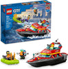 LEGO City Fire Rescue Boat Building Set - Floatable Boat Toy for Boys & Girls, Ages 5+ - K - Image 1