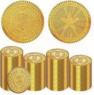 Byhoo 100 PCS Gold Coins, Metal Coins Prop for DND RPG Borad Game