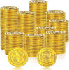 Hanaive 500 Pcs Plastic Pirate Coins Bulk Fake Pirate Toy Coins, Gold