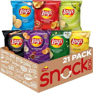 Big Top Deals USA Harvest Snaps Variety Pack, 6 Bags, 17.6 oz Total, Classic Mix, Crunchy Loops Honey BBQ, Garlic Butter, Lightly Salted, Caesar, Baked Veggie Snack Crisps