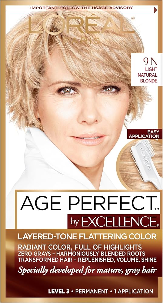 L'Oreal Paris Age Perfect Permanent Hair Color, 9N Light Natural Blonde, 1 kit - Personal Care