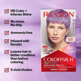 Revlon ColorSilk Digitones Permanent Hair Color with Keratin, 91D Silver Blue, 1 Count - Image 2