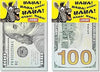 Larkmo The Pranking Zebra Funny $100 Gag, Realistic One Hundred Dollar Bill Joke Office Prank for Men, Women & Children, Great Practical Joke, Kit of 50 Pieces