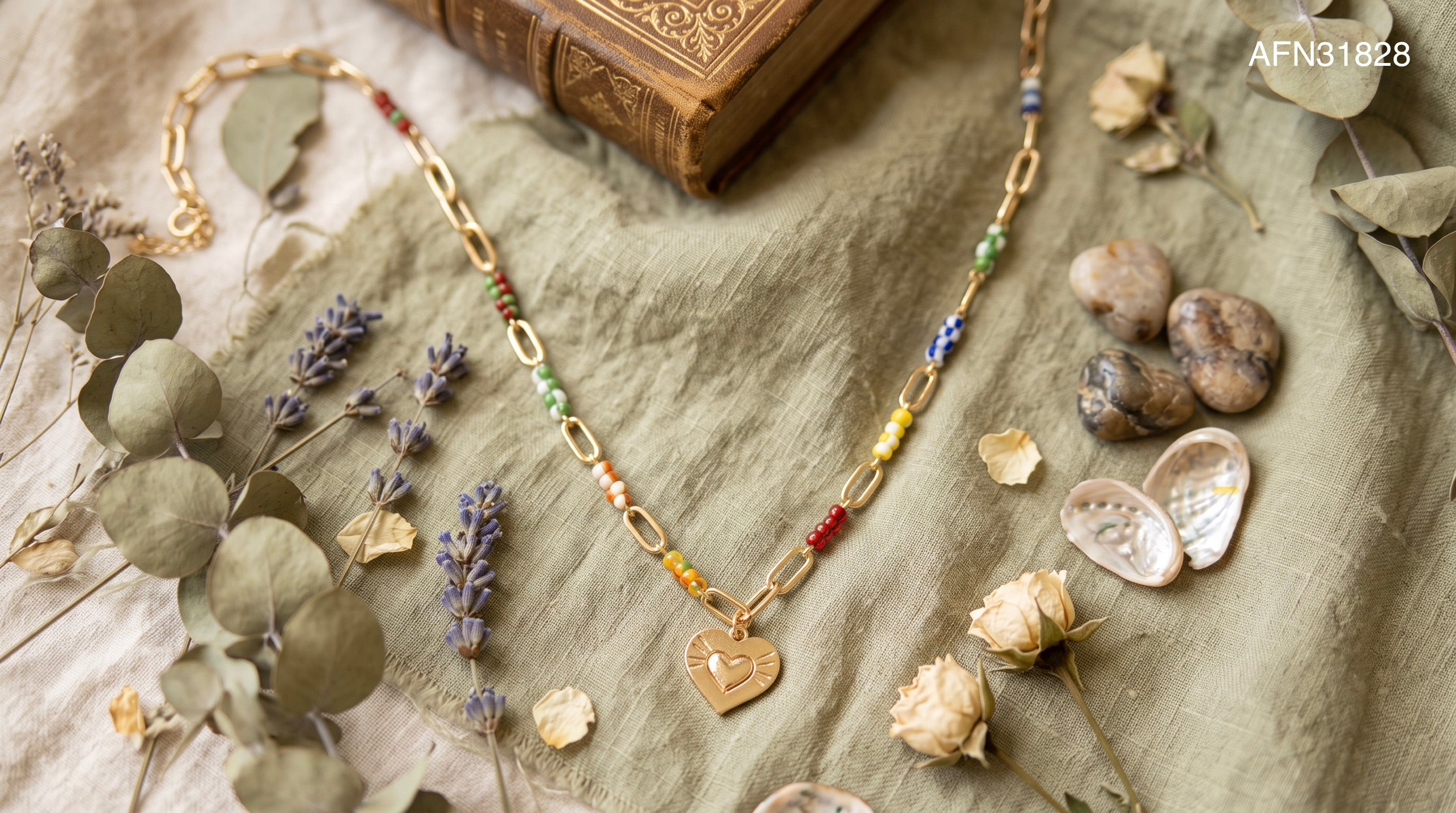The Rainbow Heart Necklace.