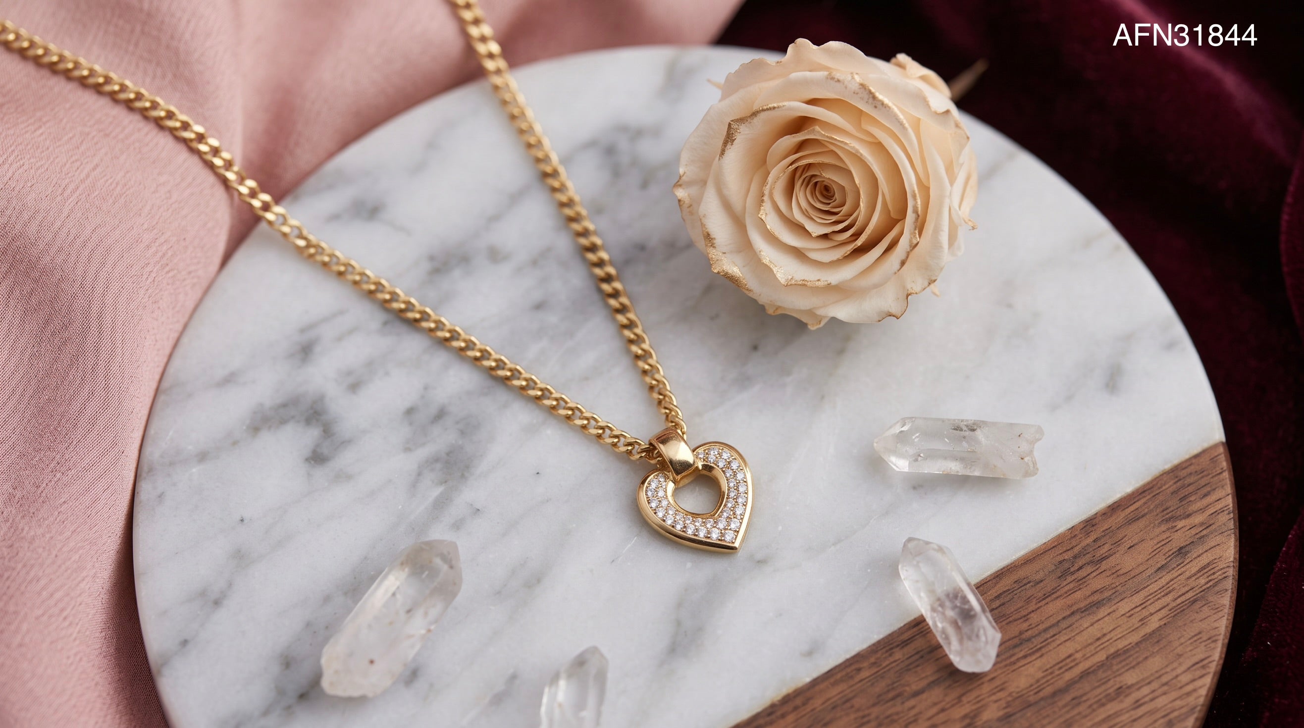 The Pave Heart Necklace.