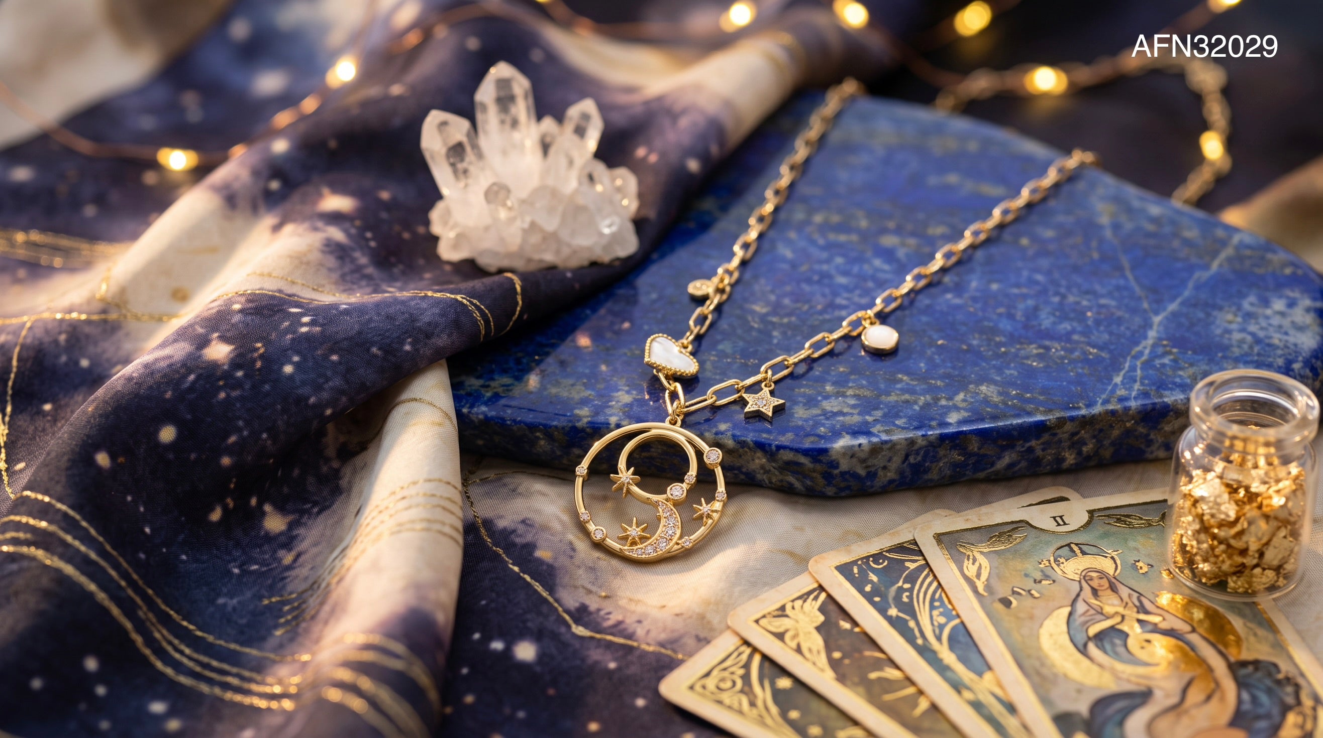 The Celestial Dreams Charm Necklace.