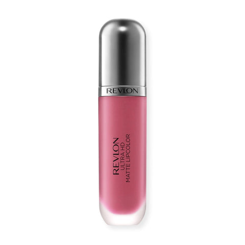 Revlon Ultra HD Matte Lipcolor, Velvety Lightweight Matte Liquid Lipstick in Pink, Devotion (600), 0.2 oz