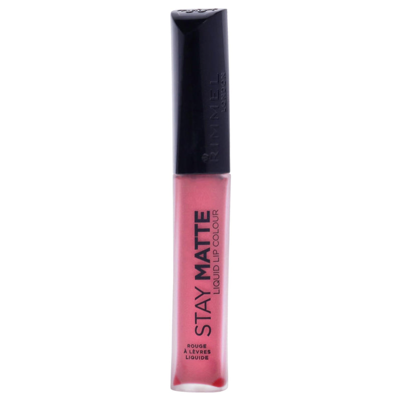 Rimmel London Stay Matte Liquid Lip Color with Full Coverage Kiss-Proof Waterproof Matte Lipstick Formula that Lasts 12 Hours - 210 Rose & Shine, .21oz