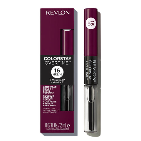 Revlon ColorStay Overtime Lipcolor, 500 Limitless Black Cherry, 0.07 fl oz