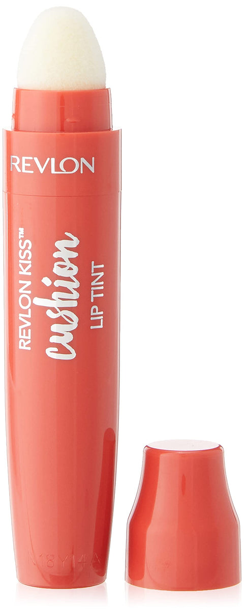 REVLON Kiss Cushion Lip Tint Lipstick, High End Coral