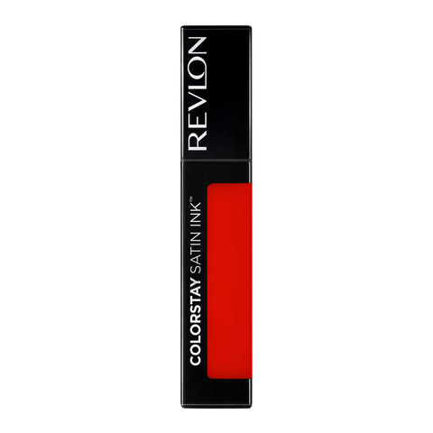 Revlon ColorStay Satin Ink Liquid Lipstick, Longwear Rich Lip Colors, Formulated with Black Currant Seed Oil, 018 Fired Up, 0.17 fl oz