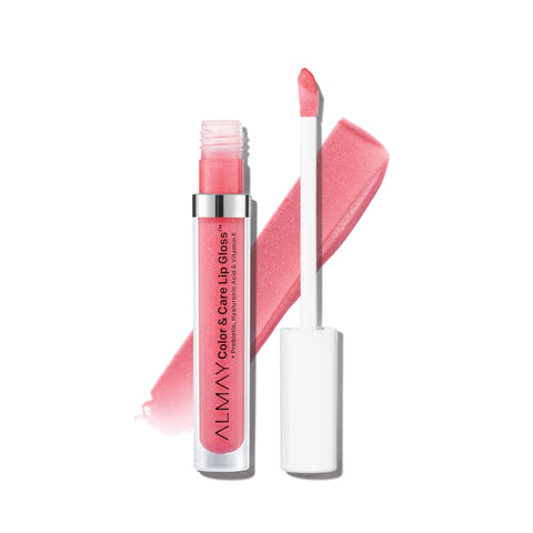Almay Color & Care Lip Gloss, 100 Pink Twilight, 0.1 fl oz