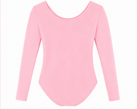 Moret Kids Girls' Ballet and Dance 3-Pack 3/4 Sleeve Leotard - Classic Cotton Stretch Studio Practice Outfit for Gymnastics Recitals Winter and Performance, Pink, Small