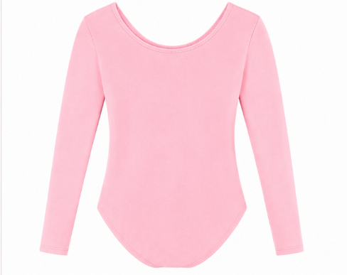 Moret Kids Girls' Ballet and Dance 3-Pack 3/4 Sleeve Leotard - Classic Cotton Stretch Studio Practice Outfit for Gymnastics Recitals Winter and Performance, Pink, Medium