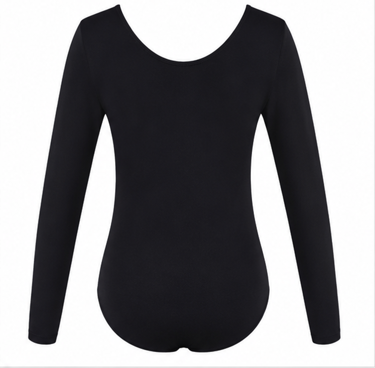 Moret Kids Girls' Ballet and Dance 3-Pack 3/4 Sleeve Leotard - Classic Cotton Stretch Studio Practice Outfit for Gymnastics Recitals Winter and Performance, Black, X-Small