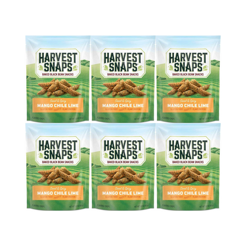 Snaps Veggie Chips, Mango Chile Lime, Healthy Snack, Gluten-Free, Baked, Crunchy Veggie Crisps, Low-Calorie, Protein-Packed, Non-GMO, Perfect for On-the-Go, 6-Pack Family Size