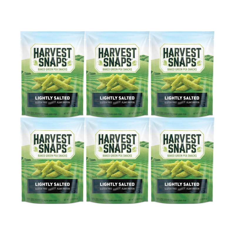 Snaps Veggie Chips, Lightly Salted, 6-Pack, Healthy Snack, Gluten-Free, Non-GMO, Crunchy, High in Fiber and Protein, Vegan-Friendly