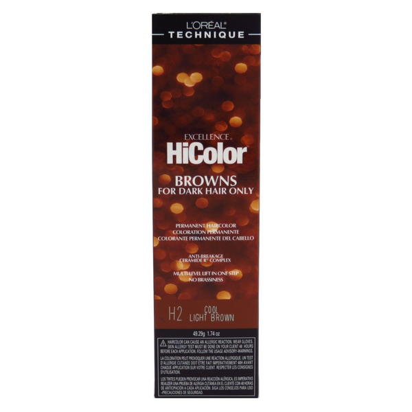 Loreal Excellence Hicolor H02 Tube Cool Light Brown 1.74 Ounce (51ml) (3 Pack)