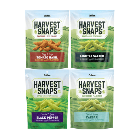 Calbee Harvest Snaps Veggie Chips Variety Pack 4-Count 3oz Bags