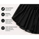Moret Kids Girls' Ballet and Dance 2-Pack Chiffon Wrap Skirt - Lightweight Pull-On Practice Recital Tutu Skirt Activewear for Toddler and Little Kids, Black, Medium