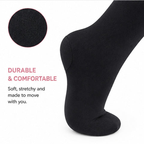 Moret Kids Girls' Ballet and Dance 3-Pack Single Pack Footed Tights - Ultra Soft Stretchy Opaque Nylon Spandex Tights for Gymnastics Recital and Studio, Black, X-Small