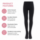 Moret Kids Girls' Ballet and Dance 3-Pack Single Pack Footed Tights - Ultra Soft Stretchy Opaque Nylon Spandex Tights for Gymnastics Recital and Studio, Black, X-Small
