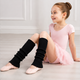 Moret Kids Girls' Ballet and Dance 3-Pack Silver Lurex Legwarmers - Sparkling Glitter 80s Costume Accessories for Gymnastics Warm Up and Active Play, Black, One Size