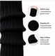 Moret Kids Girls' Ballet and Dance Silver Lurex Legwarmers - Sparkling Glitter 80s Costume Accessories for Gymnastics Warm Up and Active Play, Black, One Size