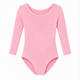 Moret Kids Girls' Ballet and Dance 2-Pack 3/4 Sleeve Leotard - Combination Pack (Black & Pink) - Classic Cotton Stretch Studio Practice Outfit for Gymnastics Recitals Winter and Performance, Pink, X-Small