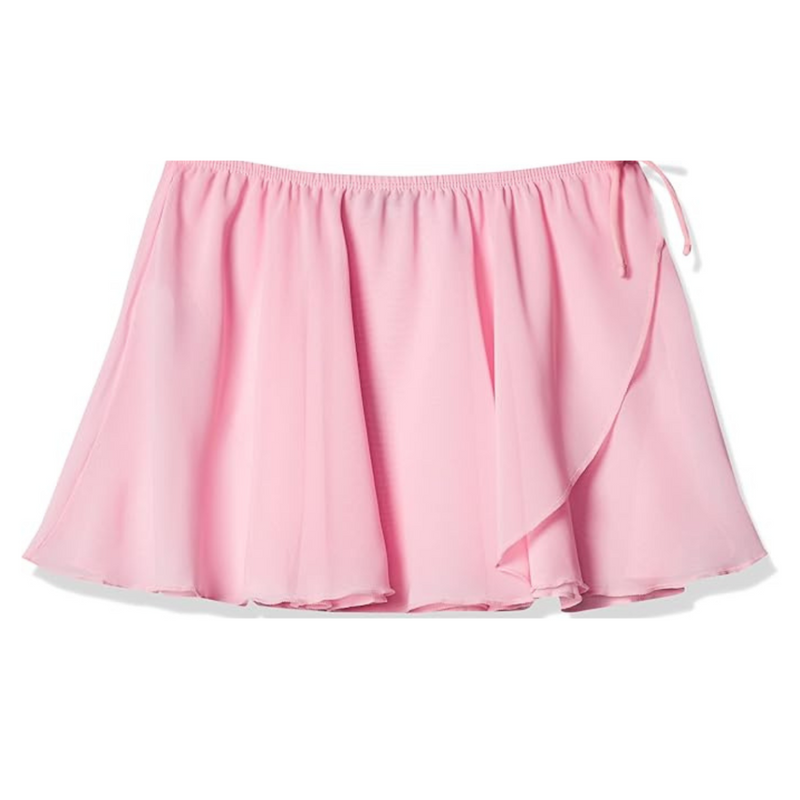 Moret Kids Girls' Ballet and Dance Chiffon Wrap Skirt - Lightweight Pull-On Practice Recital Tutu Skirt Activewear for Toddler and Little Kids, Pink, Medium