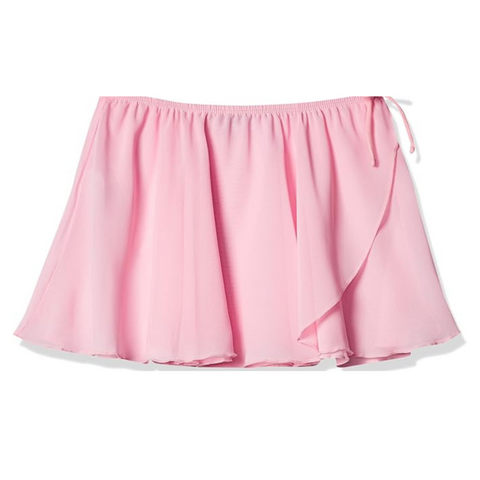 Moret Kids Girls' Ballet and Dance Chiffon Wrap Skirt - Lightweight Pull-On Practice Recital Tutu Skirt Activewear for Toddler and Little Kids, Pink, Small