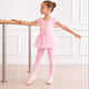 Moret Kids Girls' Ballet and Dance 2-Pack Single Pack Footed Tights - Ultra Soft Stretchy Opaque Nylon Spandex Tights for Gymnastics Recital and Studio, Pink, Medium