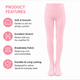Moret Kids Girls' Ballet and Dance 3-Pack Single Pack Footed Tights - Ultra Soft Stretchy Opaque Nylon Spandex Tights for Gymnastics Recital and Studio, Pink, Medium