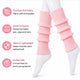 Moret Kids Girls' Ballet and Dance 3-Pack Silver Lurex Legwarmers - Sparkling Glitter 80s Costume Accessories for Gymnastics Warm Up and Active Play, Pink, One Size
