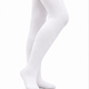 Moret Kids Girls' Ballet and Dance Single Pack Footed Tights - Ultra Soft Stretchy Opaque Nylon Spandex Tights for Gymnastics Recital and Studio, White, Large