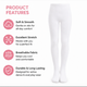 Moret Kids Girls' Ballet and Dance 3-Pack Single Pack Footed Tights - Ultra Soft Stretchy Opaque Nylon Spandex Tights for Gymnastics Recital and Studio, White, X-Small