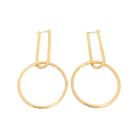 Rebecca Minkoff Gold Interlocking Hoop Earrings